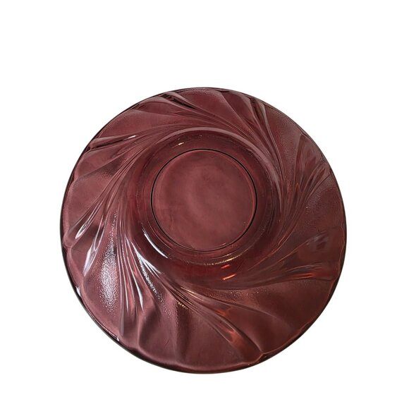 Vintage Arcoroc France Swirl Purple Glass Coffee Cup & Saucer Set - Picture 7 of 16